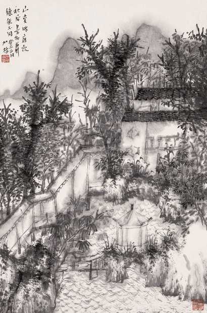 何加林 2003年作 山堂秋风 立轴